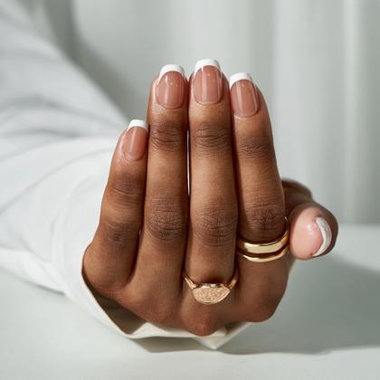Imagem de French Gel Nail Tips btartboxnails XCOATTIPS Brown Extra Short