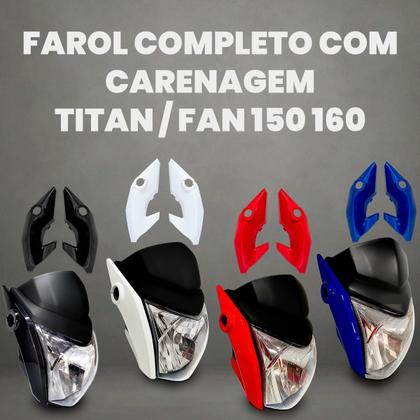 Imagem de Frente Farol Completo Titan Fan Start 150 160 De 2014 a 2021 Moto Reposição