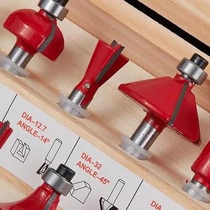 Imagem de Fresa Para Tupia Manual Madeira Compativel Makita Bosch 6.35mm