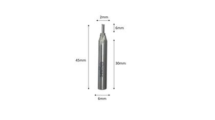 Imagem de Fresa Reta Com Topo Metal Duro 6mm X 2mm