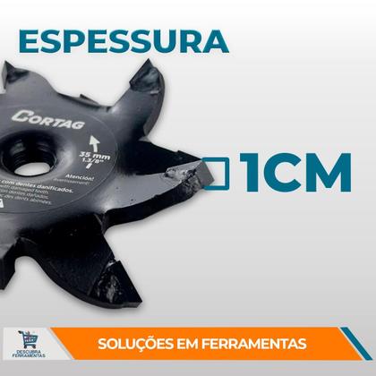 Imagem de Fresa Tipo Estrela Cortag Para Cortador De Parede Bric 35 116MM Eixo 5/8 10 Dentes Aço Resistente Profissional
