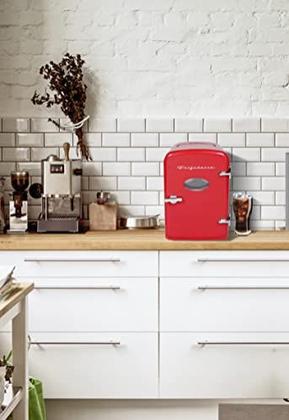 Imagem de Frigidaire EFMIS175-RED Mini Frigorífico Portátil-Retro Extra Grande 9-Can Travel Compact Refrigerator, RED