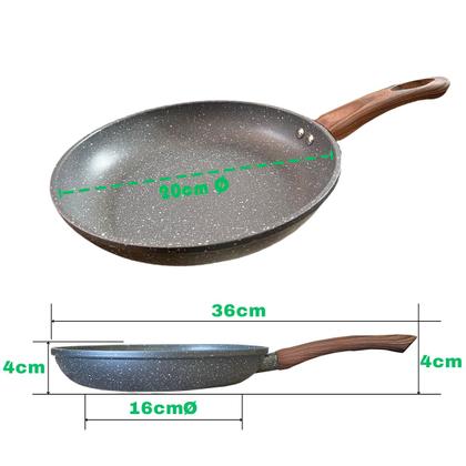 Imagem de Frigideira 20cm Revestida Nano-Cerâmico Panela Design Antiaderente Saudável Superfície Reduz Óleo