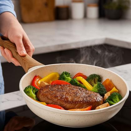 Imagem de Frigideira 24 cm Revestimento Cerâmico Antiaderente Granito