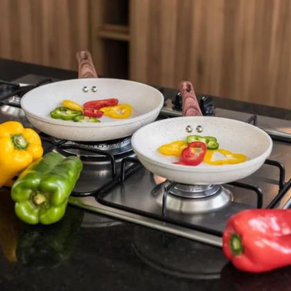 Imagem de Frigideira 24 cm Revestimento Cerâmico Antiaderente Granito