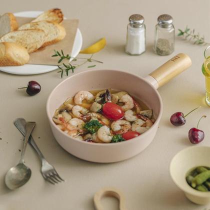 Imagem de Frigideira 24cm 1,6L Indução com Revestimento Cerâmico FIKA Neoflam Cor Rosa