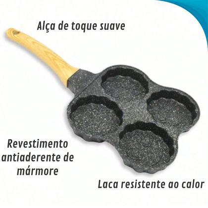 Imagem de Frigideira 4 Compartimentos Antiaderente Para Café Gourmet Com Garantia