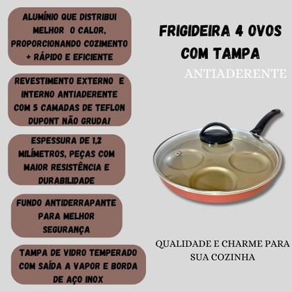 Imagem de Frigideira 4 Em 1 Multiuso Antiaderente Ovos Hamburguer