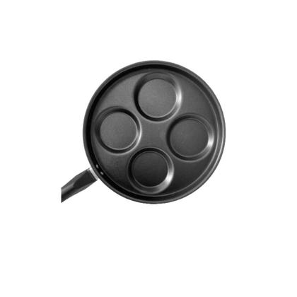 Imagem de Frigideira 4 Ovos Hamburgueres Com Tampa De Vidro Alumi-Aço Linha Premium J4TECH Alumínio Antiaderente Teflon Ultra Resistente 