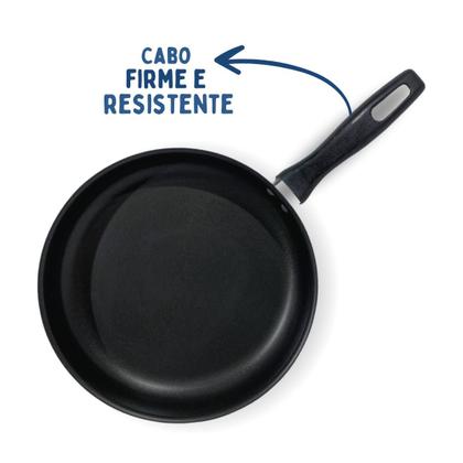 Imagem de FRIGIDEIRA ALTA FUNDA WOK ANTIADERENTE Nº 30 PRETO TAMPA DE VIDRO