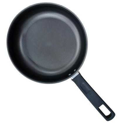 Imagem de Frigideira Antiaderente 20 CM Aluminio Profissional com Tampa de Vidro vermelho e Preto