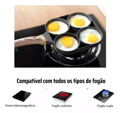 Imagem de Frigideira Antiaderente 4 Divisórias Premium Ovo Hambúrguer