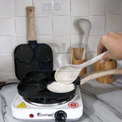 Imagem de Frigideira Antiaderente Ovos Com 4 Divisórias Para Vários Preparos Frita Sem Óleo