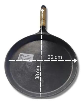 Imagem de Frigideira Chapa Tapioca Aluminio Fundido com Espatula nº22