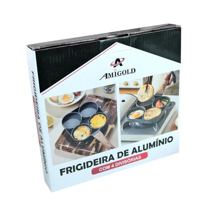 Imagem de Frigideira de alumínio retangular com 4 divisórias 35cm