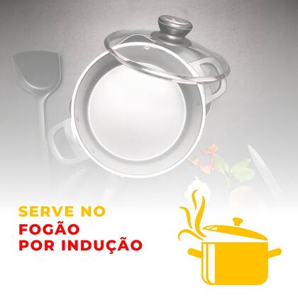 Imagem de Frigideira de Ferro Fundido com Tampa de Ferro N24 Forno e Fogão 1,9 Litros Qualidade MTA - 8417