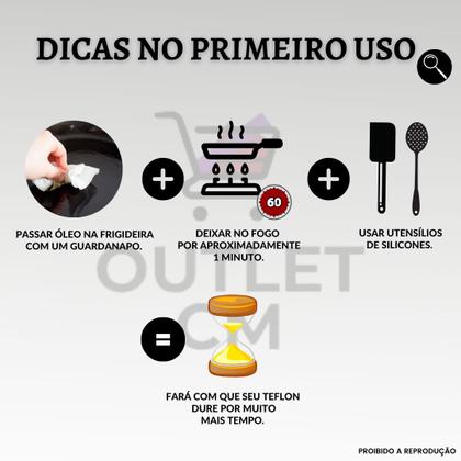 Imagem de Frigideira Francesa 16cm Preta Esplendida  Alumi-Aço Linha Premium J4TECH Alumínio Antiaderente Teflon Ultra Resistente