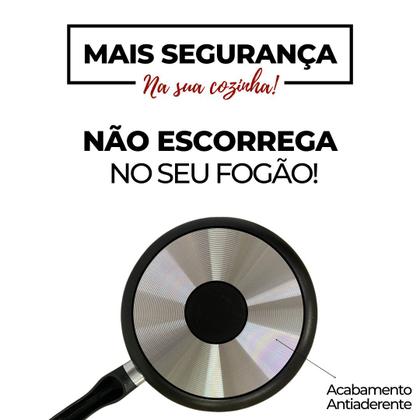 Imagem de Frigideira Francesa 16cm Preta Esplendida  Alumi-Aço Linha Premium J4TECH Alumínio Antiaderente Teflon Ultra Resistente