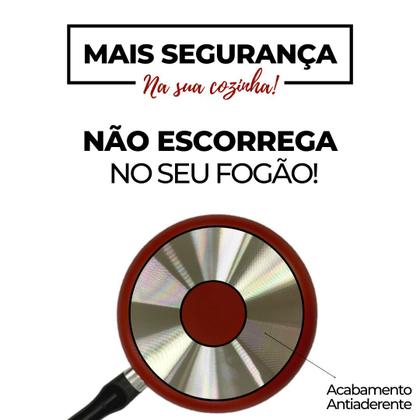 Imagem de Frigideira Francesa 26cm Vermelha Magnifica Alumi-Aço Linha Premium J4TECH Alumínio Antiaderente Teflon Ultra Resistente 