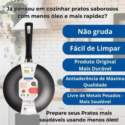 Imagem de Frigideira Funda Tramontina 24cm Wok Loreto Antiaderente Com Tampa
