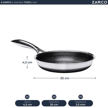 Imagem de Frigideira Hive Antiaderente 20cm P/ Indução Aço Inox Cooking Pro Oxford -