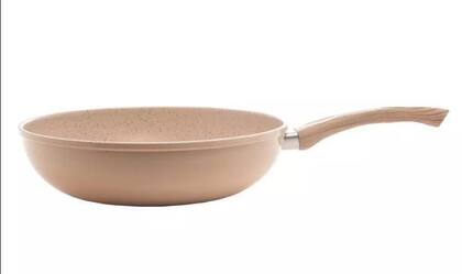 Imagem de Frigideira Indução Granilite Wok Bege 28cm