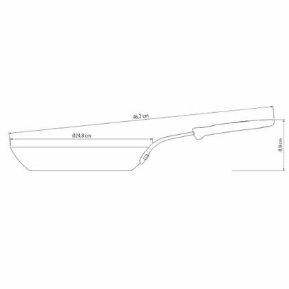 Imagem de Frigideira Pergaminho Tramontina Profissional Indução em Ferro 24 cm 1,3 L 20766024