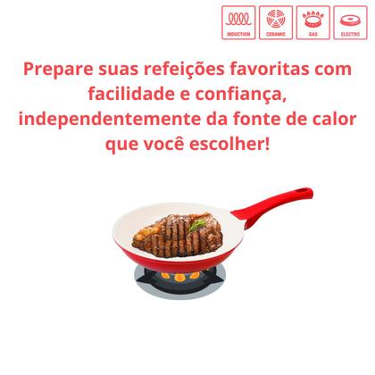 Imagem de Frigideira Revestimento Cerâmico Indução E Gás 24CM CookChef