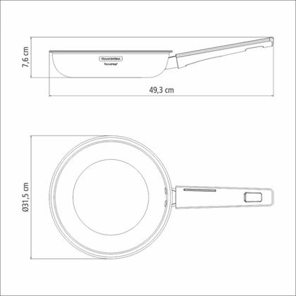 Imagem de Frigideira Tramontina Grano com Revestimento Antiaderente e Cabo Baquelite 30cm 3,4L