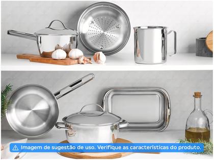 Imagem de Frigideira Tramontina Inox Fundo Triplo Allegra 62666201 20cm