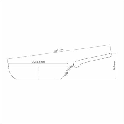 Imagem de Frigideira Tramontina Tunis de Indução 24cm 1,6L com Revest. Interno Cerâmico e Externo Rosa Trufado