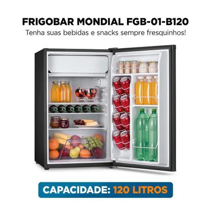 Imagem de Frigobar 120L Porta Reversível Mondial FGB01B120 Preto 220V