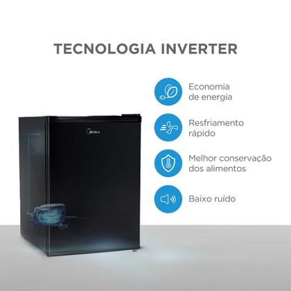 Imagem de Frigobar 67 Litros Black Edition Inverter Bivolt Midea