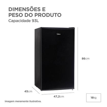Imagem de Frigobar 93 Litros Black Edition Inverter Bivolt Midea
