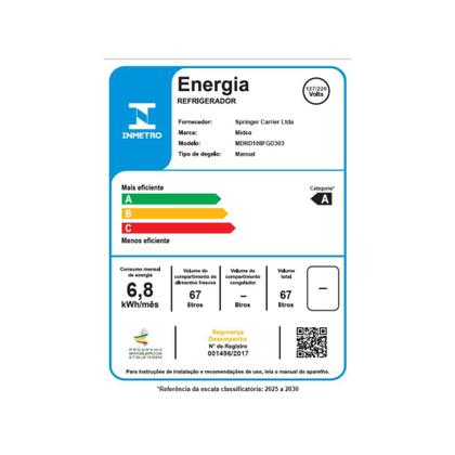 Imagem de Frigobar Black Edition 67 Litros Inverter Bivolt Midea