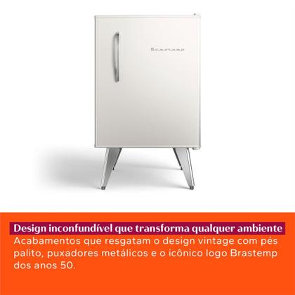 Imagem de Frigobar Brastemp Retrô 76 Litros Classic White - BRA08HB