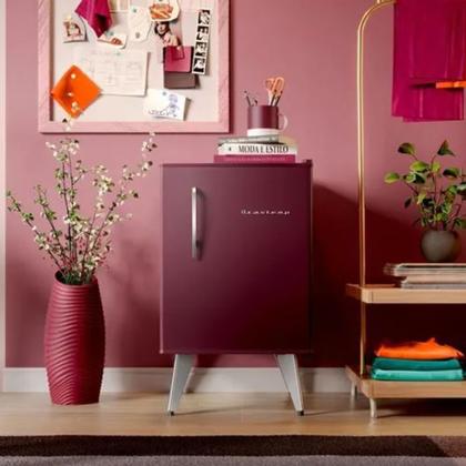 Imagem de Frigobar Brastemp Retrô 76 Litros Marsala 110V BRA08HGANA