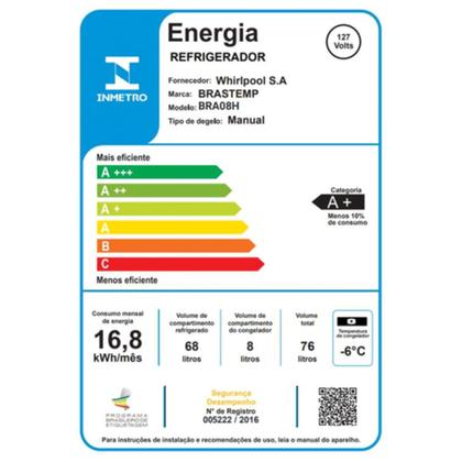 Imagem de Frigobar Brastemp Retrô 76 Litros Verde BRA08HNBNA 220V