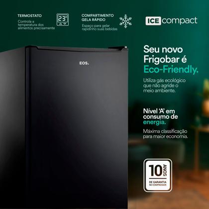Imagem de Frigobar EOS Ice Compact 93 Litros Preto Efb101P 110V