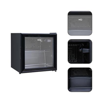 Imagem de Frigobar Expositor Vertical HQ Vidro Duplo 50 Litros Preto HQ-50FBPV