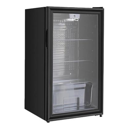 Imagem de Frigobar Expositor Vertical HQ Vidro Duplo 95 Litros Preto HQ-95FBPV 220V