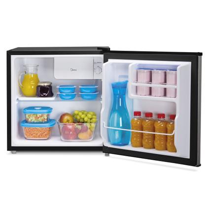Imagem de Frigobar Midea 45 Litros Compact Black Edition Mrc06b1 Preto com Inox 127v 