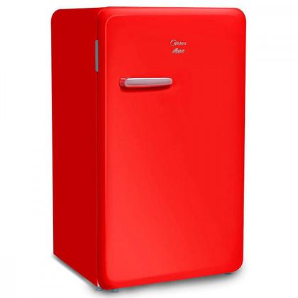 Imagem de Frigobar Midea 95L Retrô Gela Rápido Prateleiras de Vidro 127V Vermelho - MRV10V1