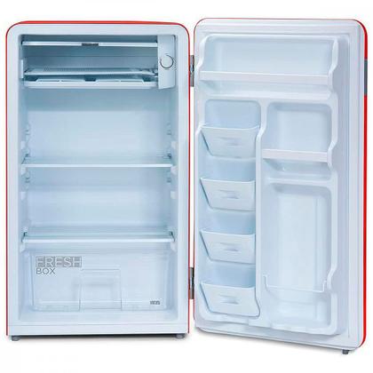 Imagem de Frigobar Midea 95L Retrô Gela Rápido Prateleiras de Vidro 127V Vermelho - MRV10V1