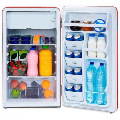 Imagem de Frigobar Midea 95L Retrô Gela Rápido Prateleiras de Vidro 127V Vermelho - MRV10V1