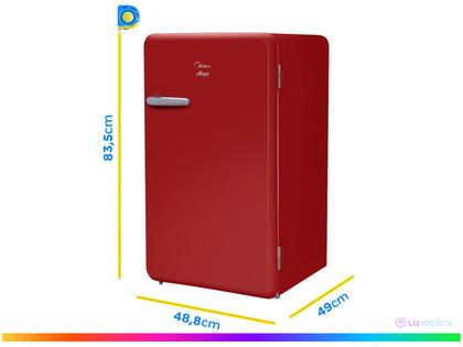 Imagem de Frigobar Midea 95L Vermelho Retrô