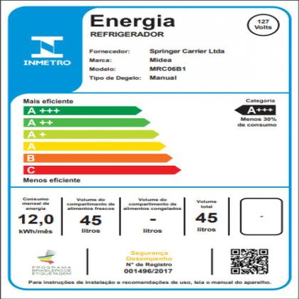 Imagem de Frigobar Midea MRC06B 45L