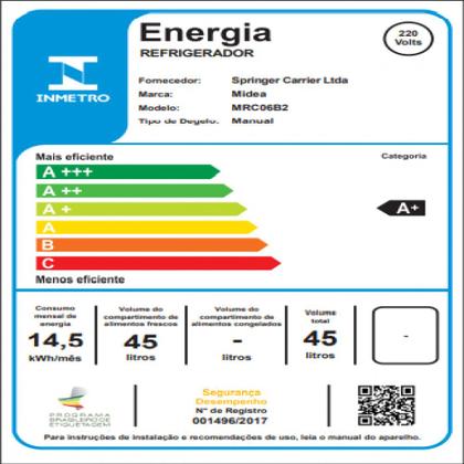 Imagem de Frigobar Midea MRC06B 45L