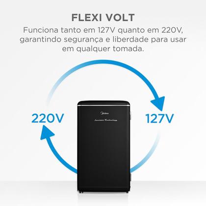 Imagem de Frigobar Midea Retrô 93L Inverter Preto Bivolt