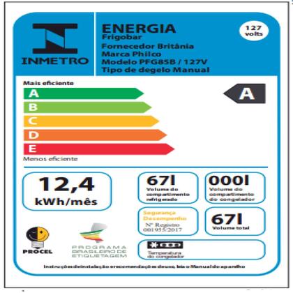 Imagem de Frigobar Philco 65 Litros PFG85B